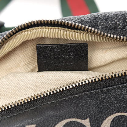 Gucci Grained Calfskin Logo Belt Bag Black 6 of 10