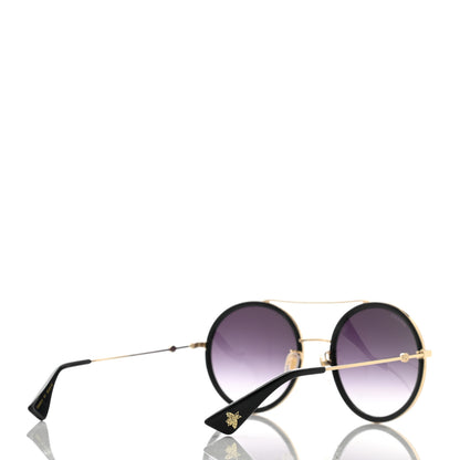 Gucci Acetate Round Frame GG0061S Sunglasses Black 4 of 7