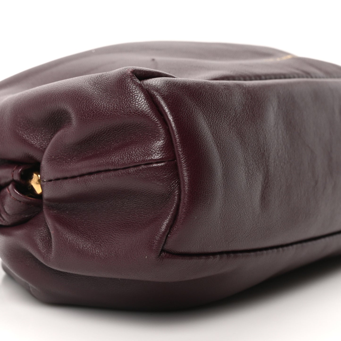 Lambskin Mini Cloud Clutch Plum