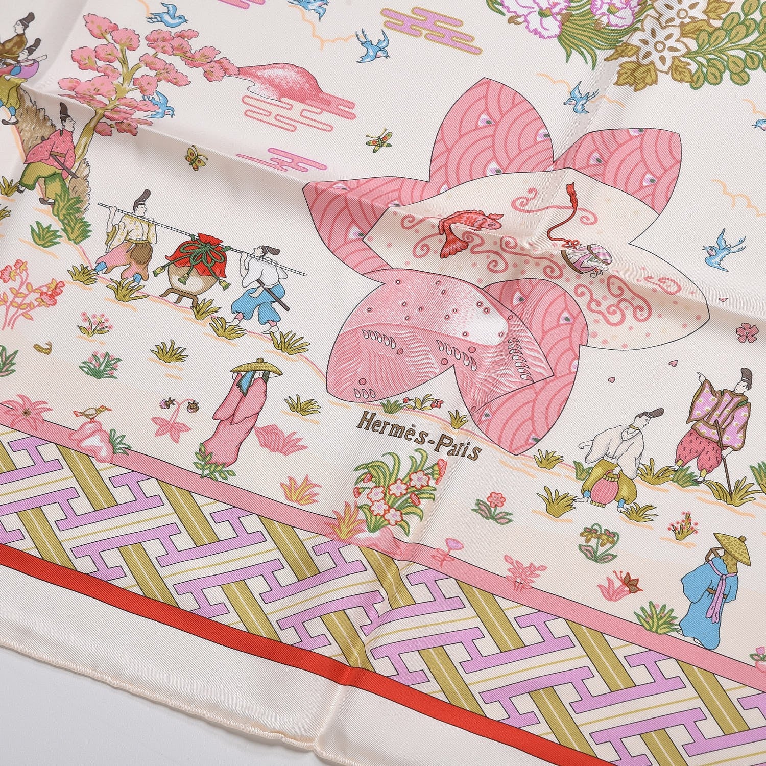 Hermes Silk Ballade De Heian Scarf 90 3 of 6