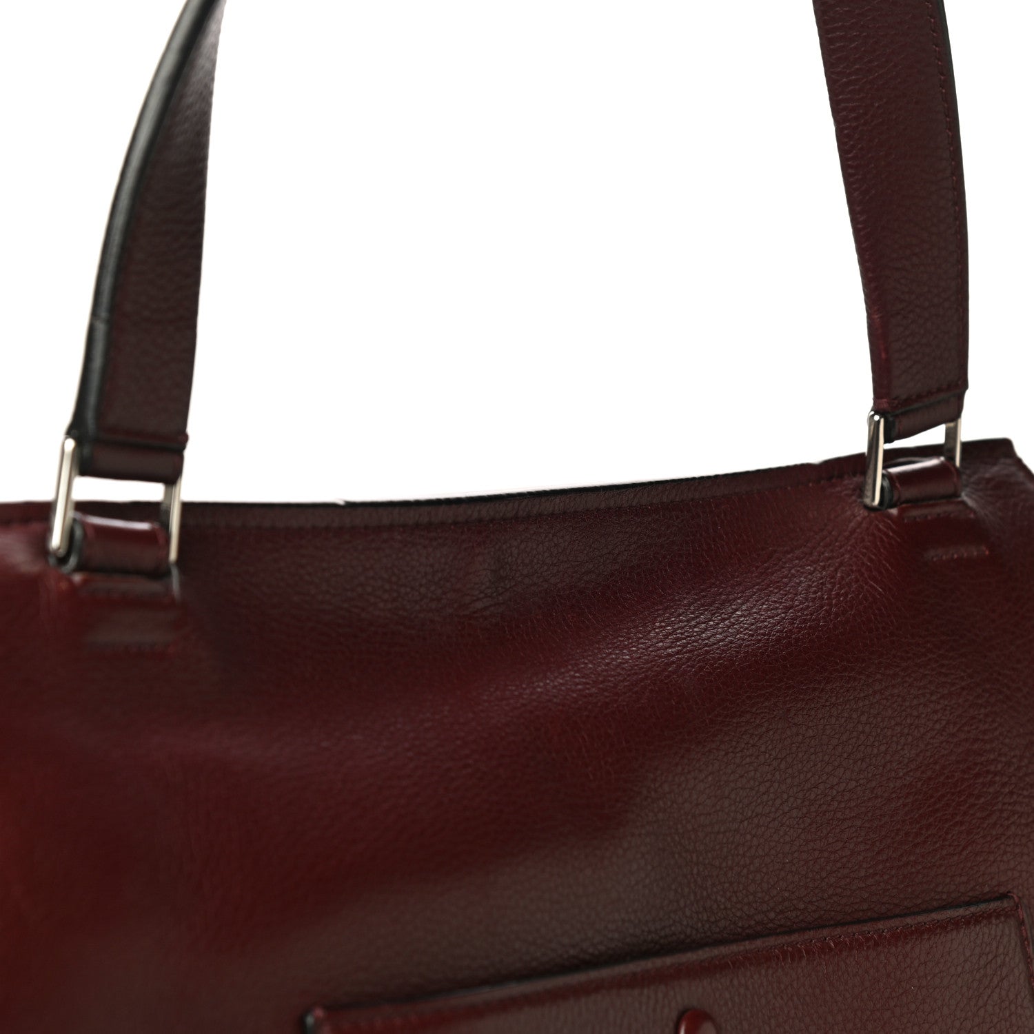 Celine Drummed Calfskin Large Edge Shoulder Bag Burgundy 25 of 32