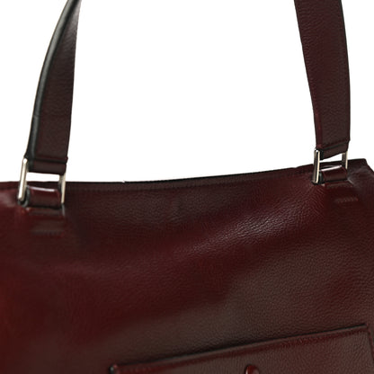 Celine Drummed Calfskin Large Edge Shoulder Bag Burgundy 25 of 32