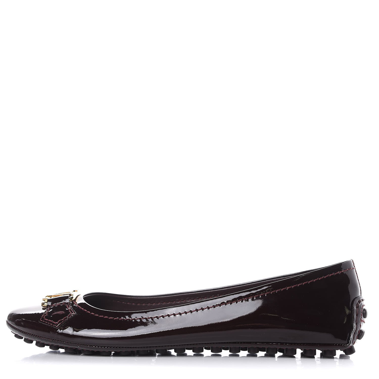 Louis Vuitton Patent Calfskin Oxford Ballerina Flats 36.5 Amarante 1 of 9