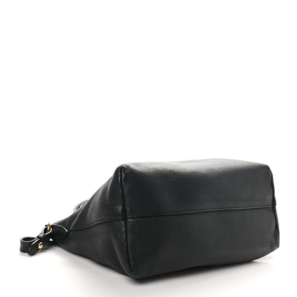 Prada Vitello Daino Tote Black 4 of 10