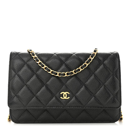 Chanel Caviar Quilted Wallet on Chain WOC Black 1 of 11