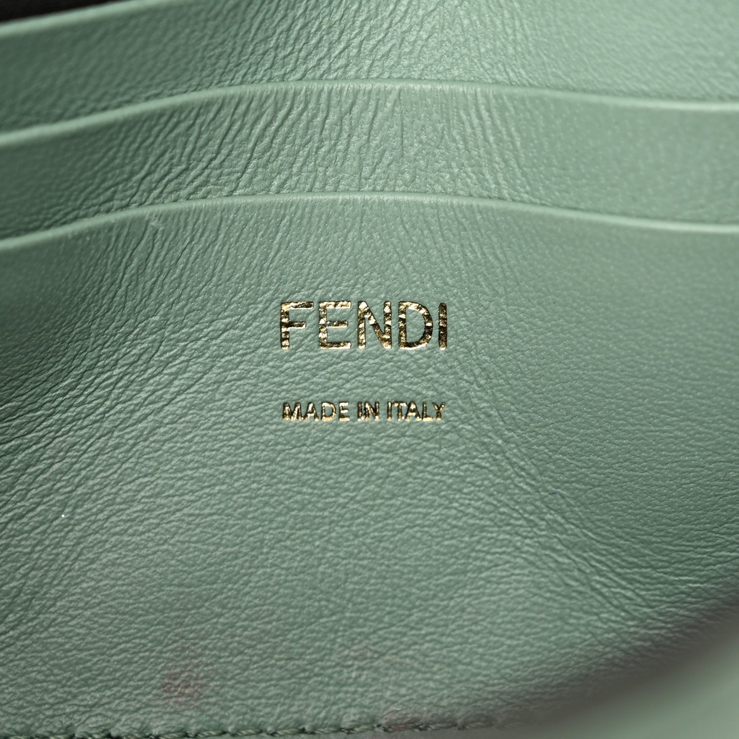 Nappa FF 1974 Embossed Mini Baguette Menta