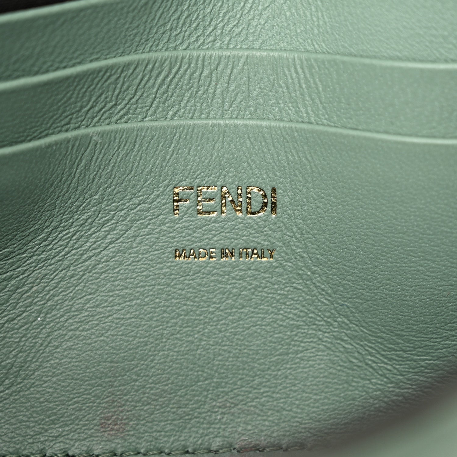 Fendi Nappa FF 1974 Embossed Mini Baguette Menta 6 of 16