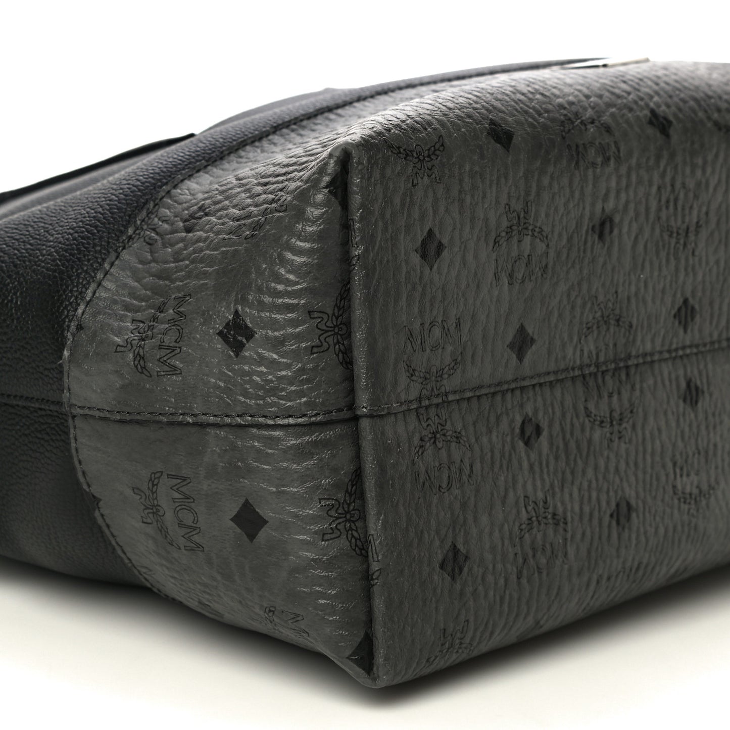 Calfskin Visetos Anya Shopper Tote Black