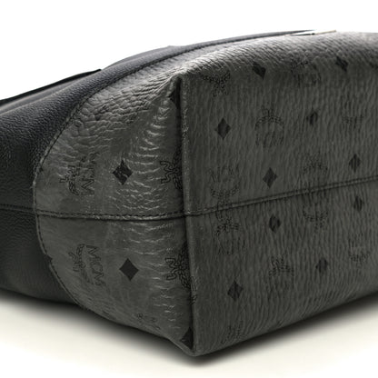 MCM Calfskin Visetos Anya Shopper Tote Black 8 of 16