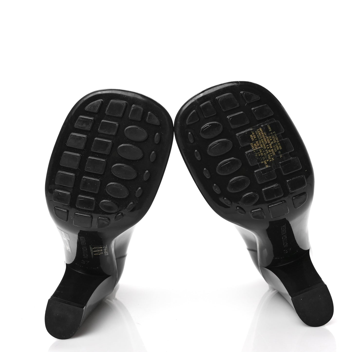 Rubber Shine Ankle Boots 37 Black