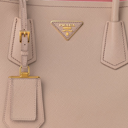 Prada Saffiano Cuir Large Double Bag Cammeo Rosa 9 of 11