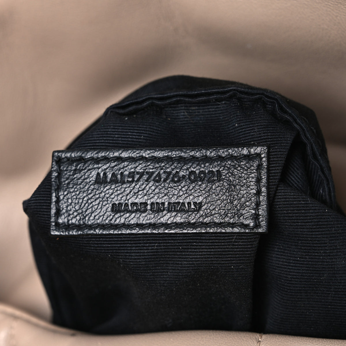 Saint Laurent Lambskin Quilted Small Loulou Puffer Monogram Chain Satchel Dark Beige 7 of 10