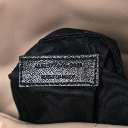 Saint Laurent Lambskin Quilted Small Loulou Puffer Monogram Chain Satchel Dark Beige 7 of 10