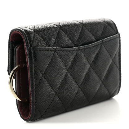 Chanel Caviar Quilted Classic 4 Key Holder Wallet Black 3 of 9