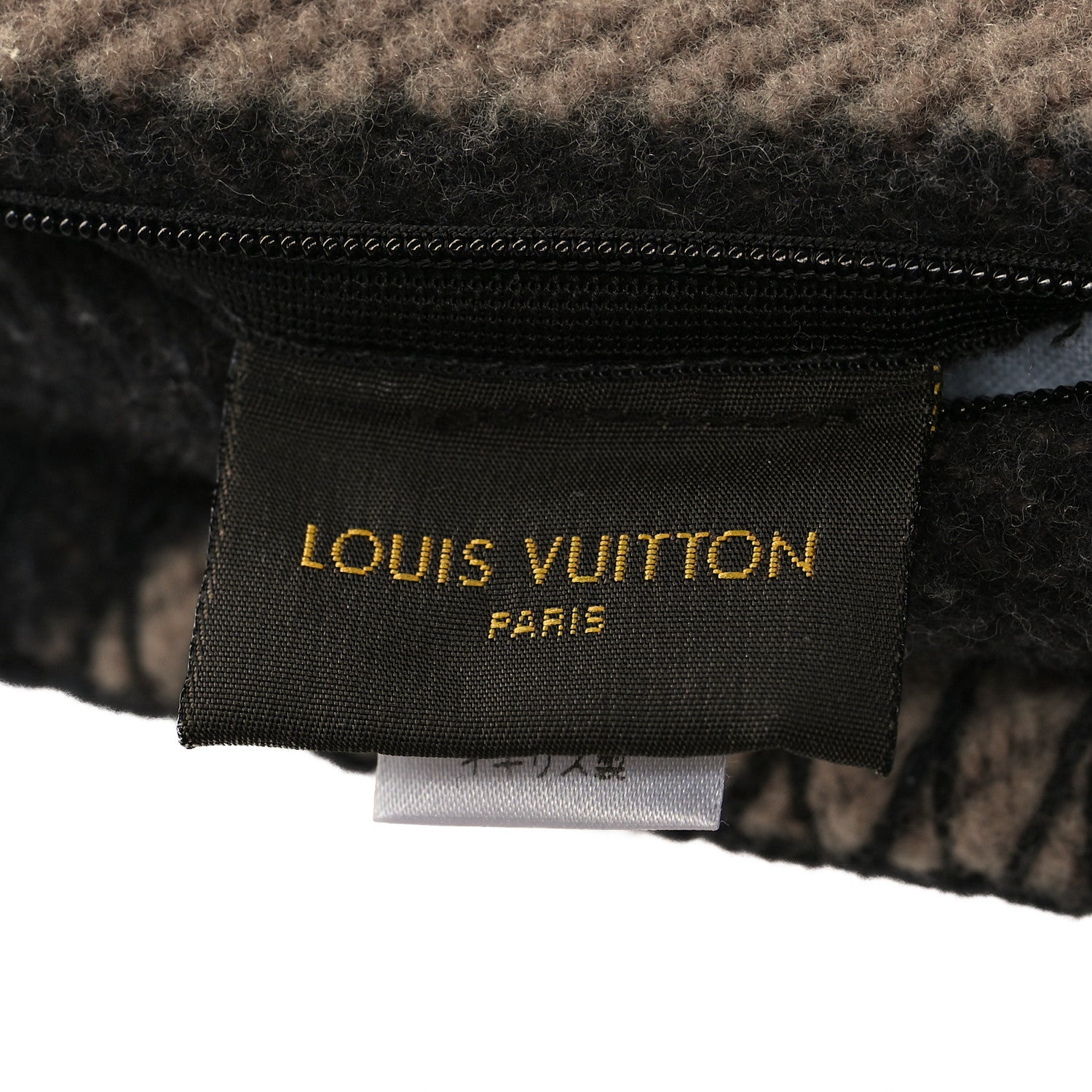 Louis Vuitton Cashmere Cotton Cushion LV Pillow Brown Tan 3 of 3