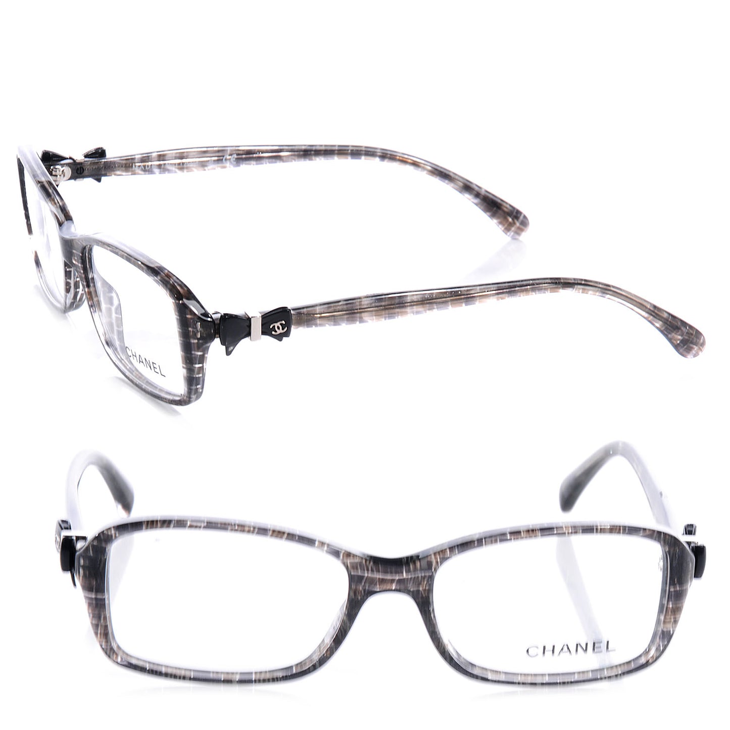 Tweed Bow Glasses 3211 Frames Grey