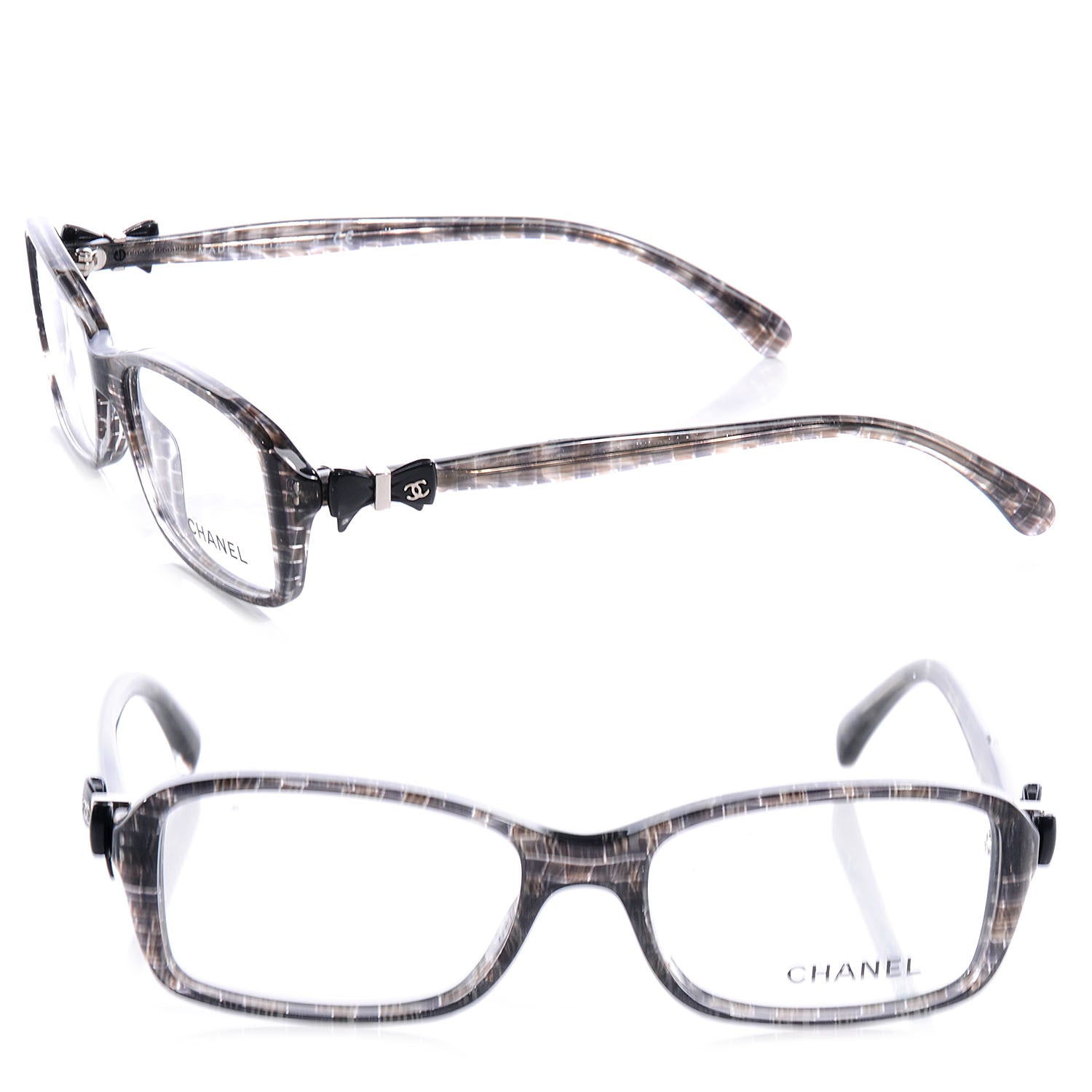 Chanel Tweed Bow Glasses 3211 Frames Grey 1 of 5