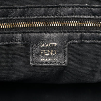 Fendi Nappa FF 1974 Embossed Large Baguette Black 11 of 33