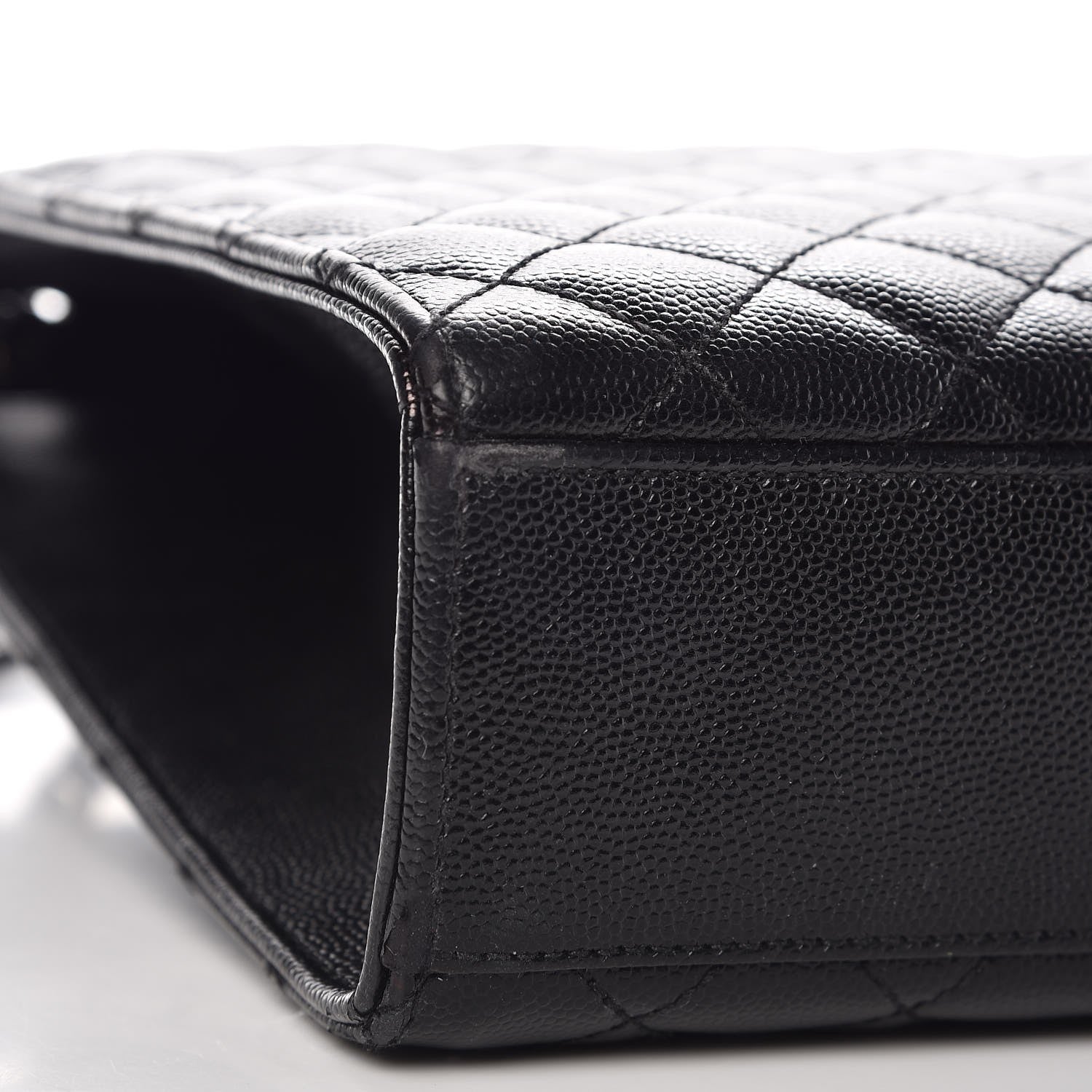 Saint Laurent Grain De Poudre Textured Mixed Matelasse Large Triquilt Monogram Monochrome Satchel Black 11 of 11