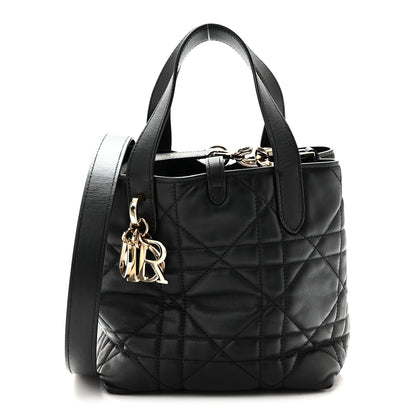 Christian Dior Calfskin Macrocannage Small Toujours Vertical Tote Black 1 of 9
