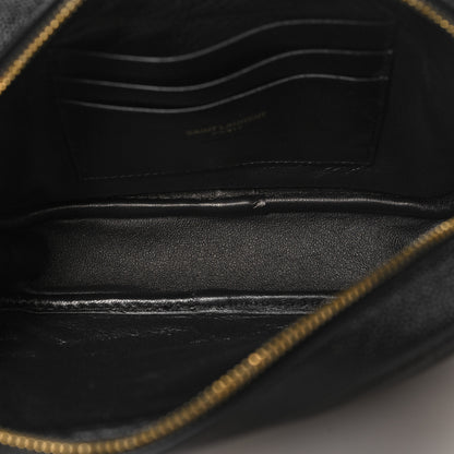 Saint Laurent Grain De Poudre Matelasse Monogram Mini Lou Camera Bag Black 5 of 10