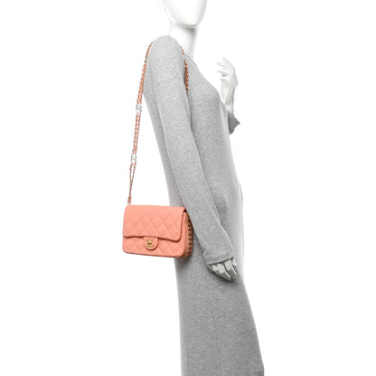 Chanel Caviar Quilted Mini CC You Flap Light Orange 2 of 11