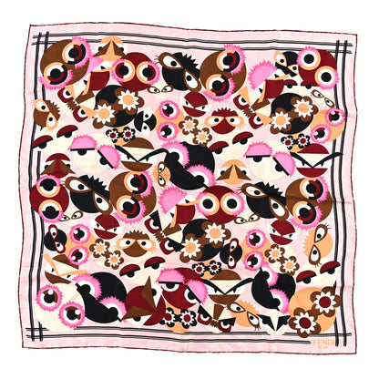Fendi Silk Monster Eyes Square Scarf Multicolor 1 of 3