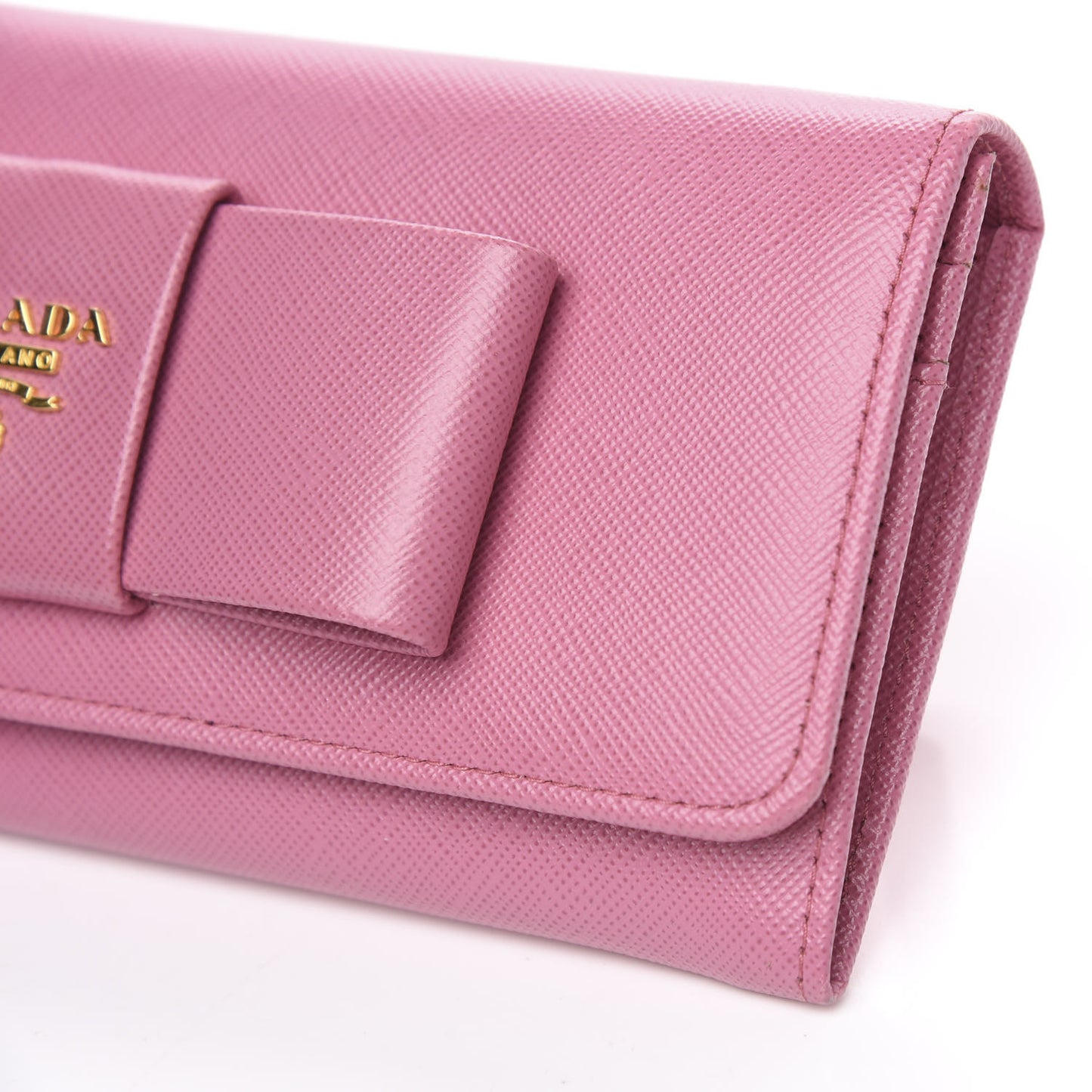 Saffiano Bow Continental Wallet Begonia