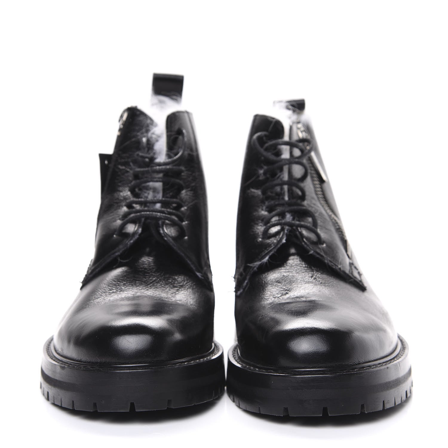 Saint Laurent Moroder Calfskin Shearling-Lined Ankle Zip Booties 41 Black 2 of 7