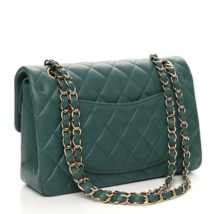 Chanel Lambskin Quilted Small Double Flap Green 3 of 11