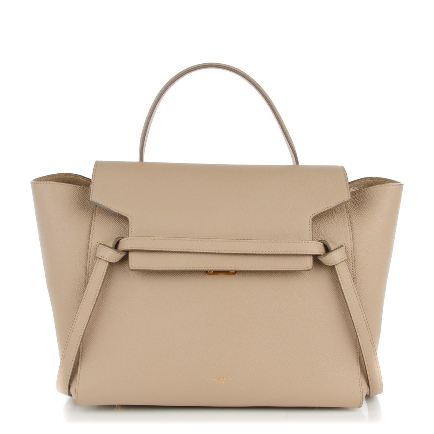 Grained Calfskin Mini Belt Bag Light Taupe
