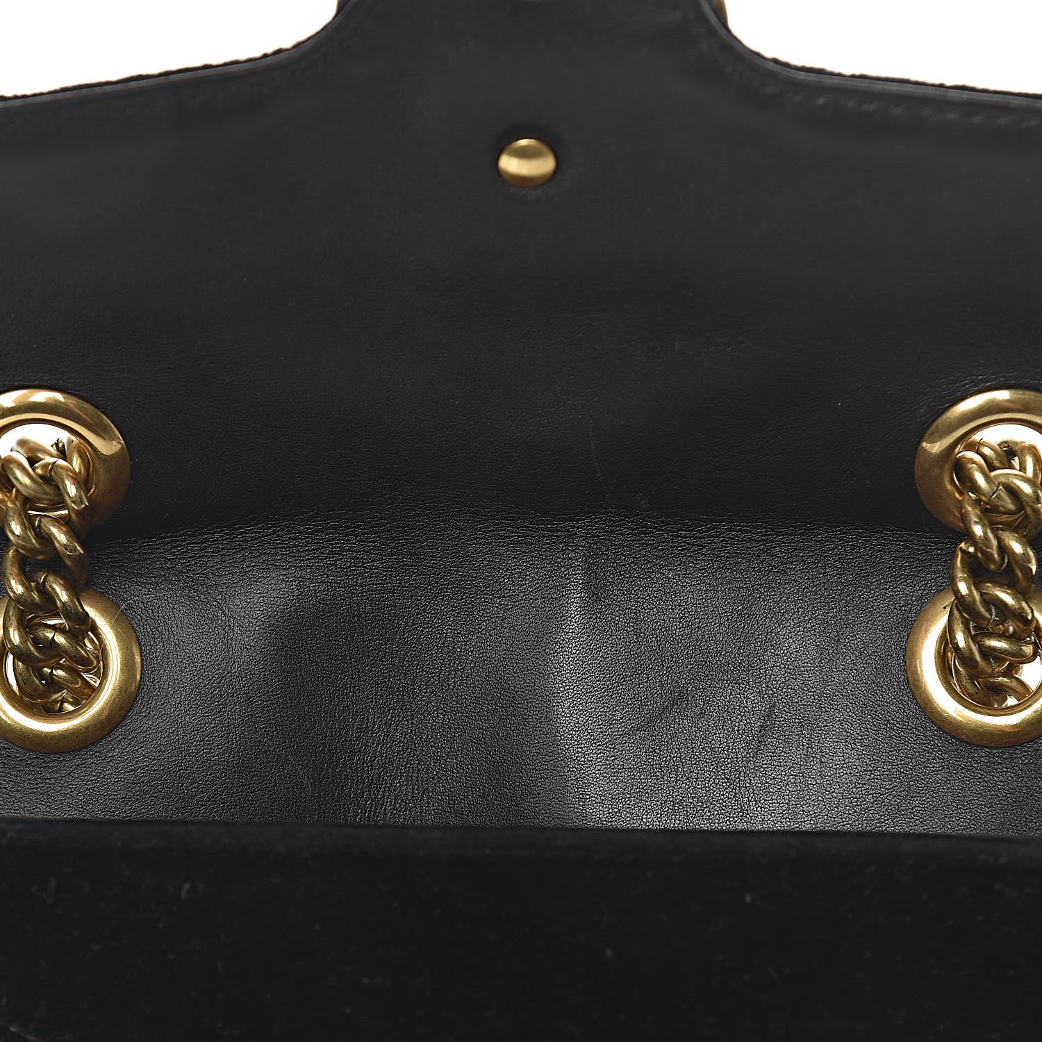 Gucci Velvet Matelasse Mini GG Marmont Shoulder Bag Black 11 of 15