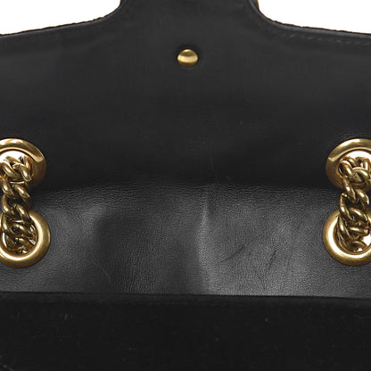 Gucci Velvet Matelasse Mini GG Marmont Shoulder Bag Black 11 of 15