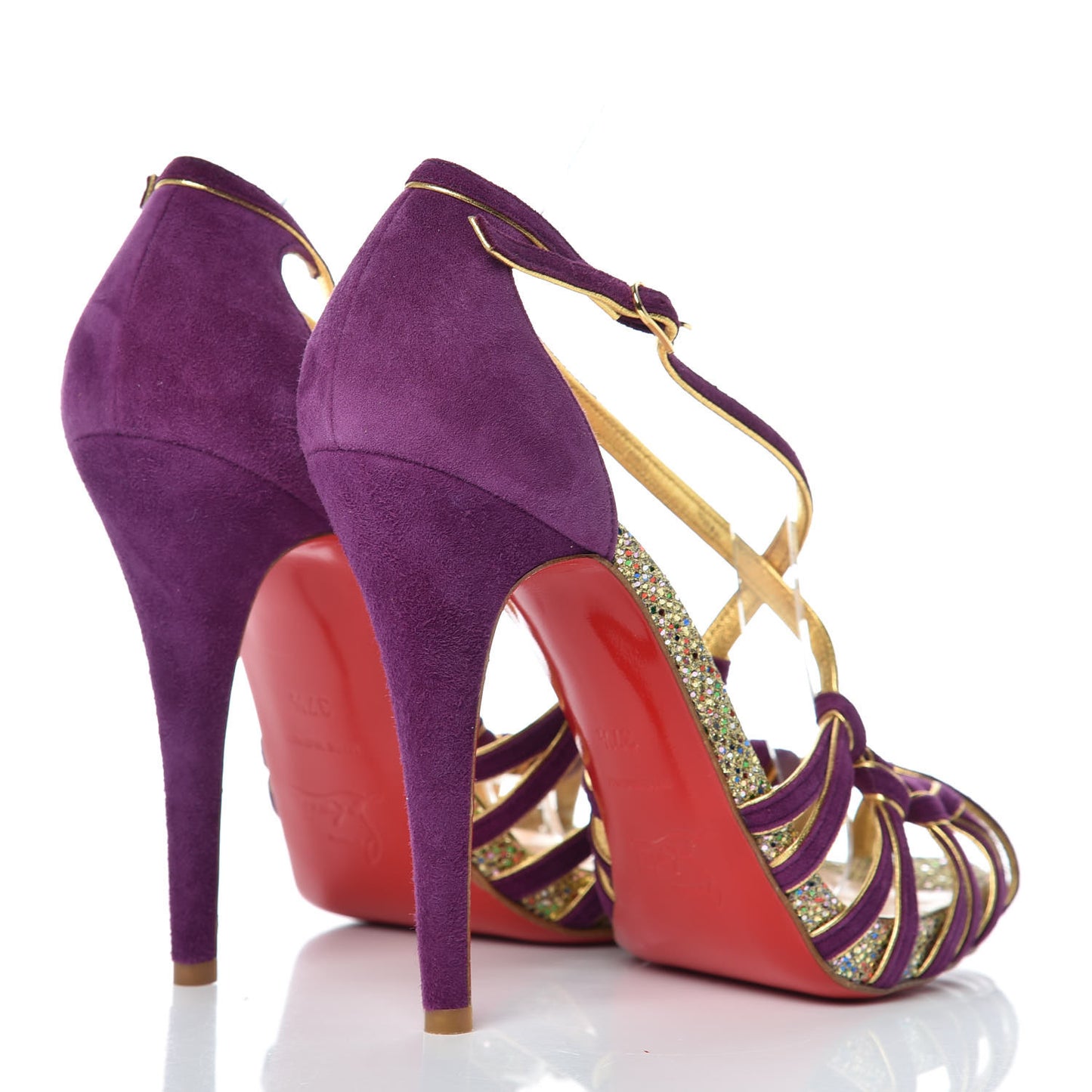 Suede Mignons 120 Sandals 37.5 Amethyst