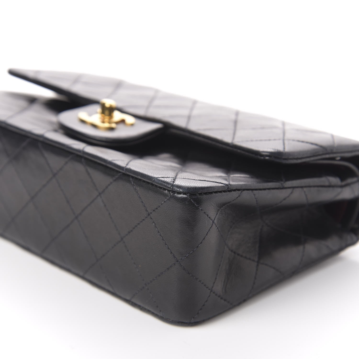 Chanel Lambskin Quilted Small Double Flap Black 10 of 12