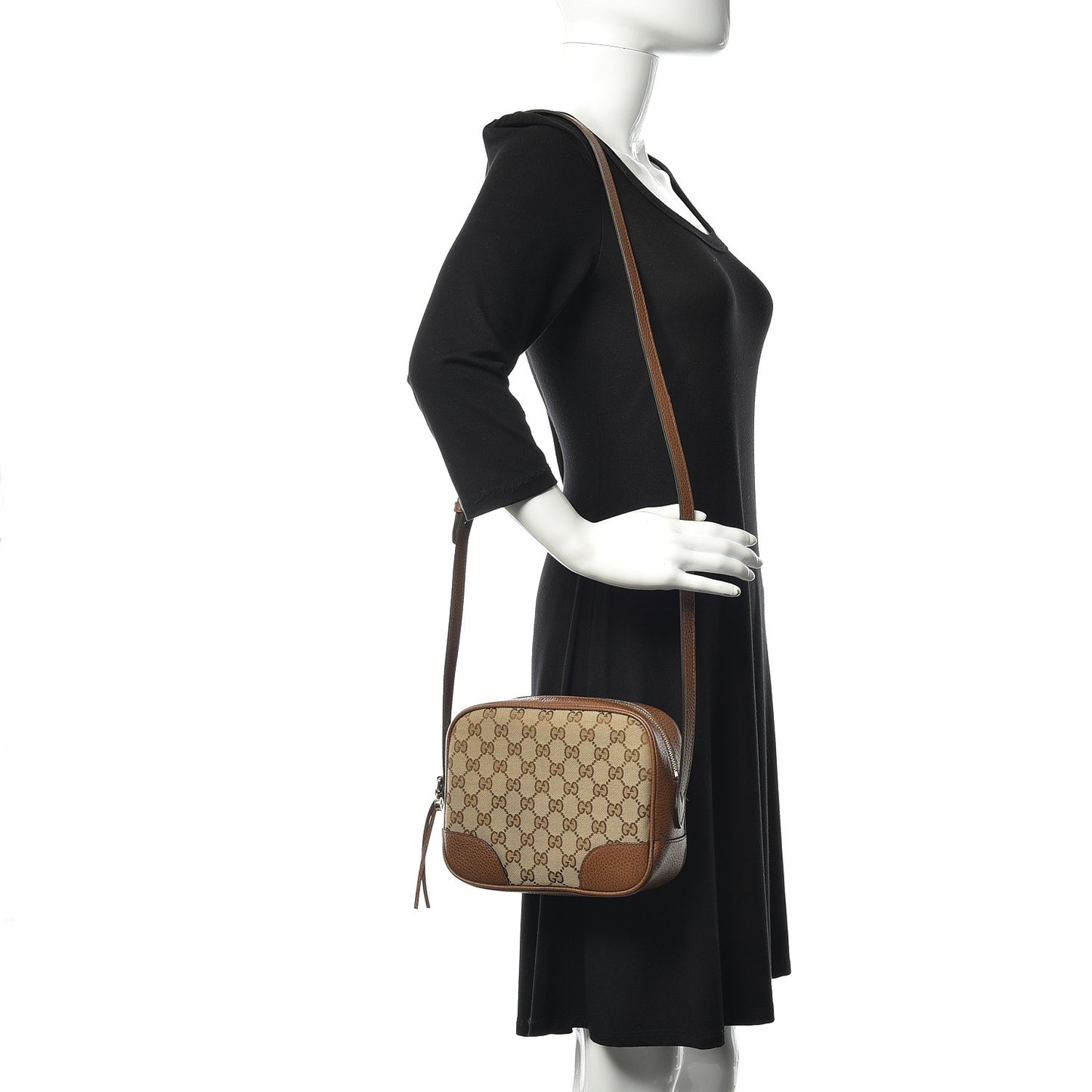 Monogram Mini Bree Messenger Bag Beige Tabacco