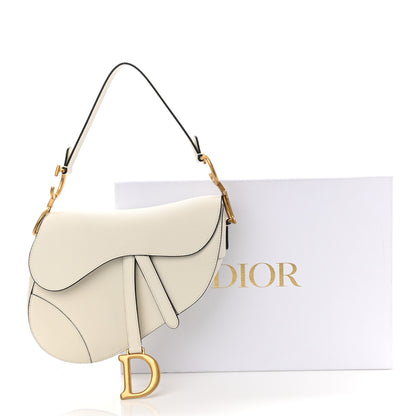Christian Dior Grained Calfskin Saddle Bag White 11 of 11