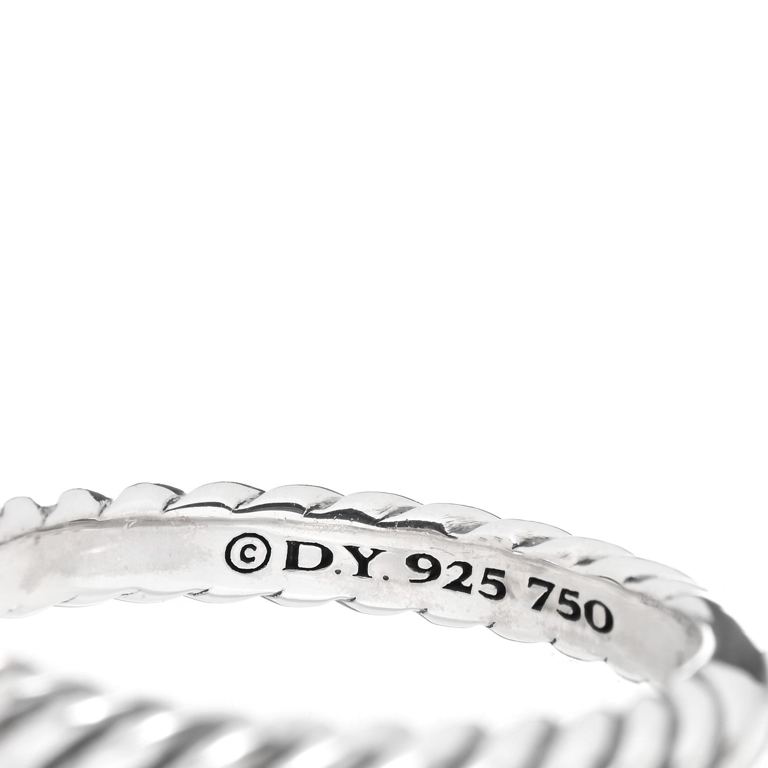 David Yurman Sterling Silver 18K Yellow Gold Blue Topaz Marquise Ring 54 7 4 of 4
