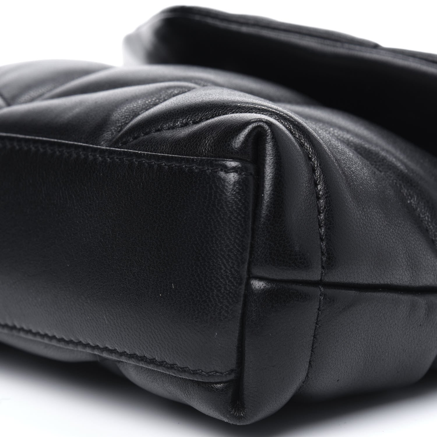 Saint Laurent Lambskin Monogram Loulou Puffer Pouch Clutch Black 9 of 11