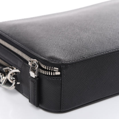 Prada Saffiano Travel Wristlet Bag Black 8 of 9