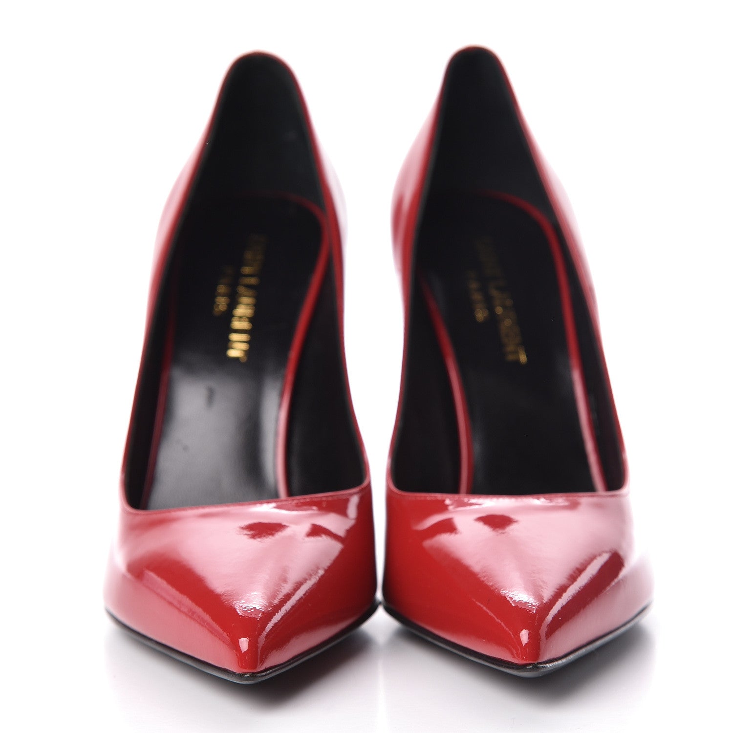 Saint Laurent Patent Classic Paris 105 Escarpin Pumps 37 New Red 2 of 9