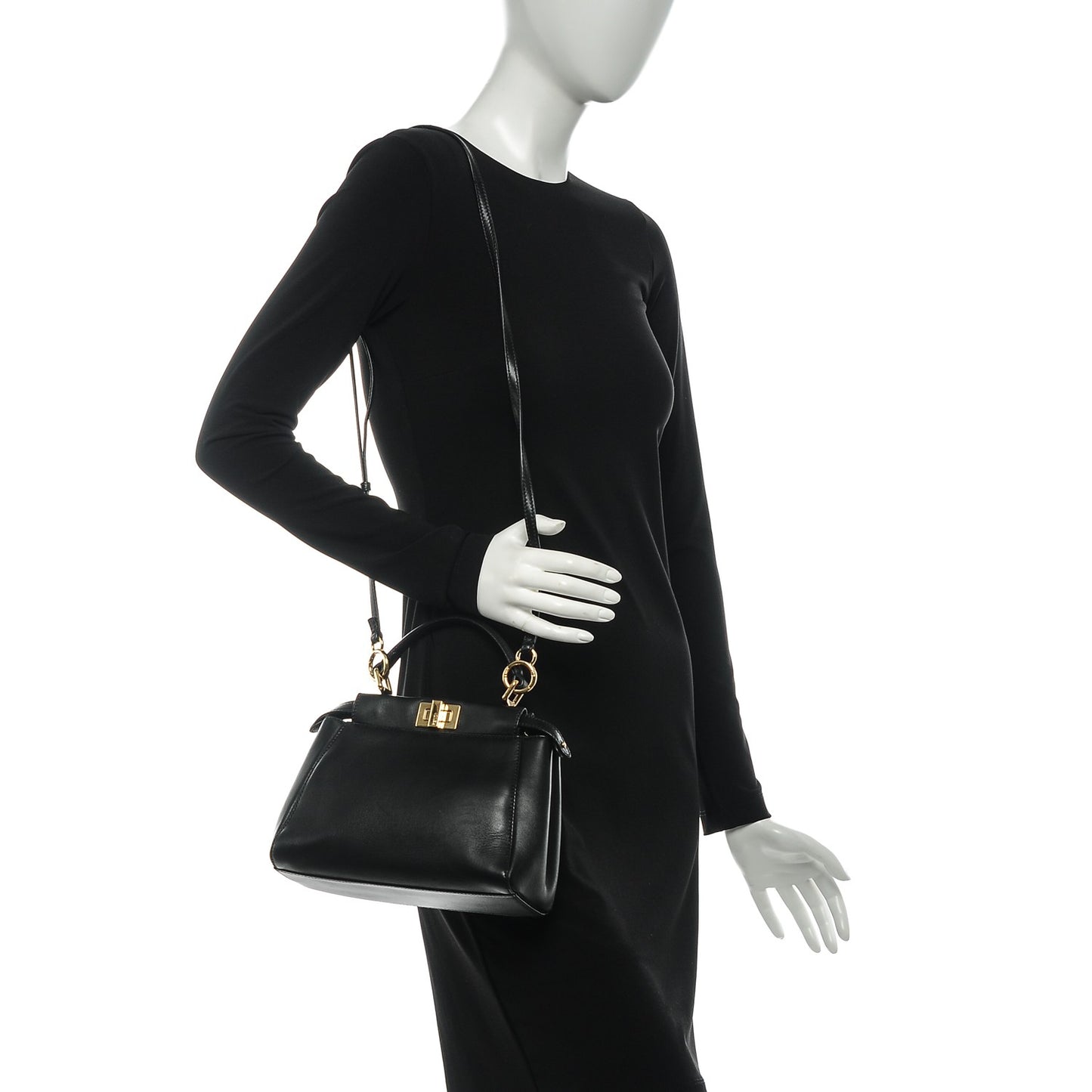 Nappa Mini Peekaboo Iconic Satchel Black