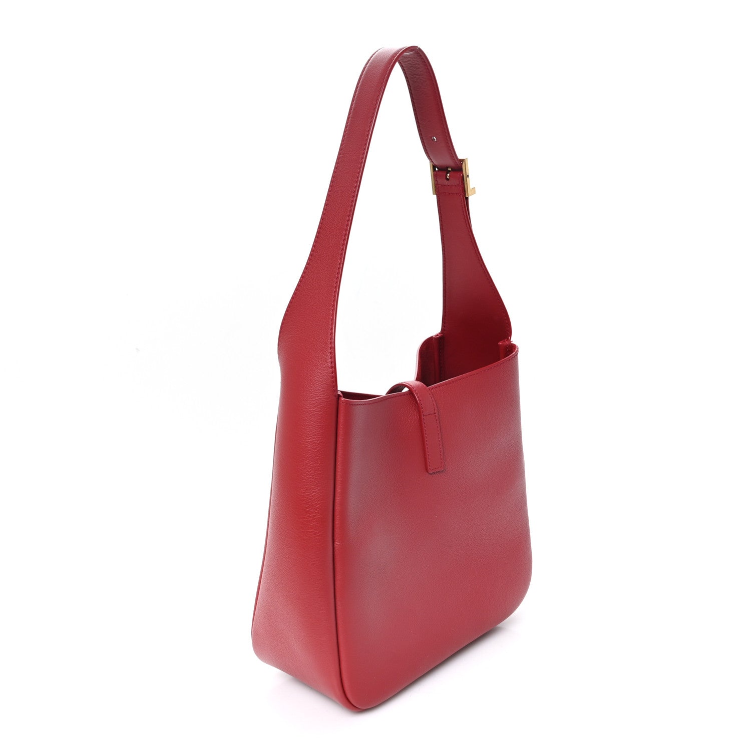 Saint Laurent Smooth Calfskin Small Le 5 A 7 Soft Hobo Red Danger 3 of 10