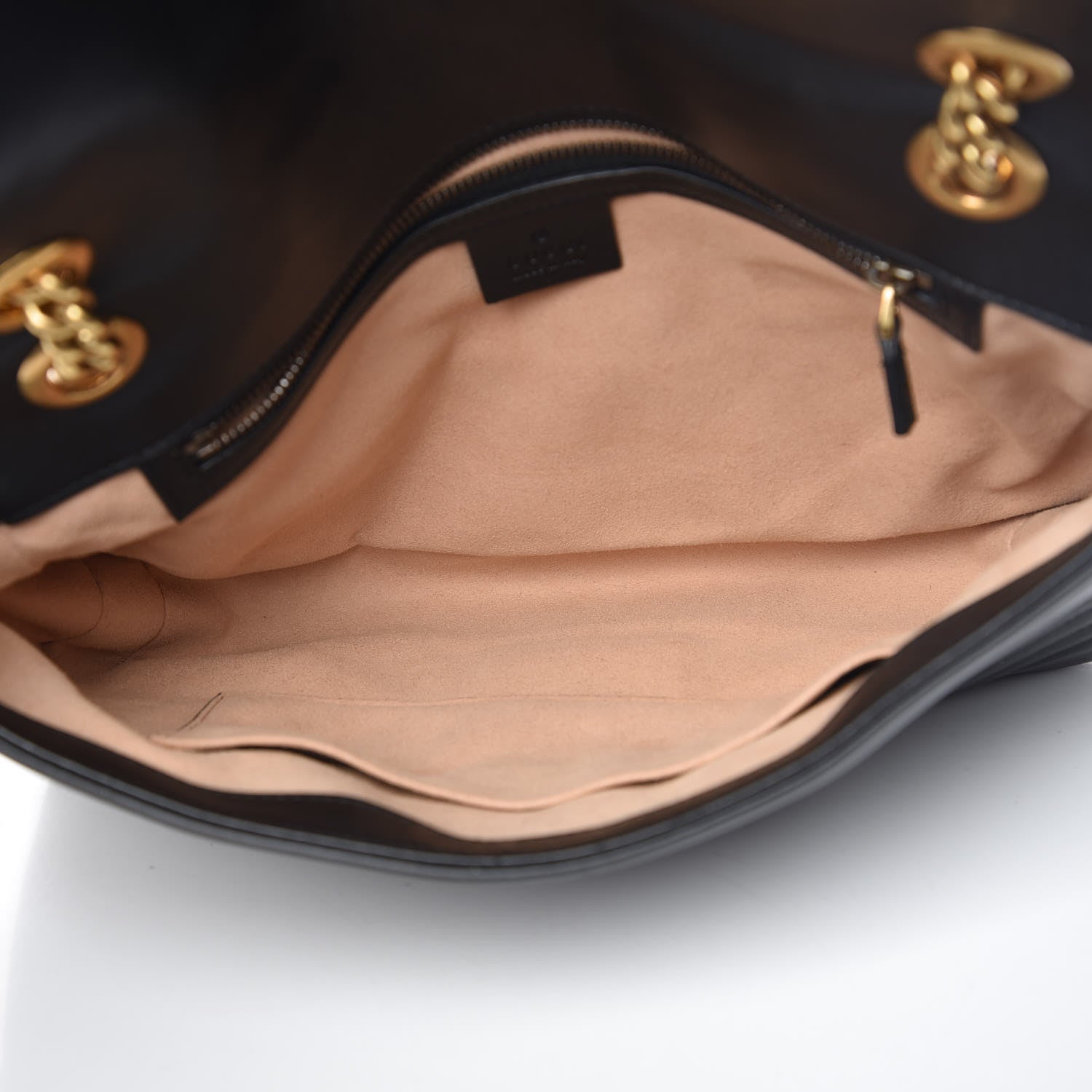 Gucci Calfskin Matelasse Medium GG Marmont Shoulder Bag Black 5 of 11