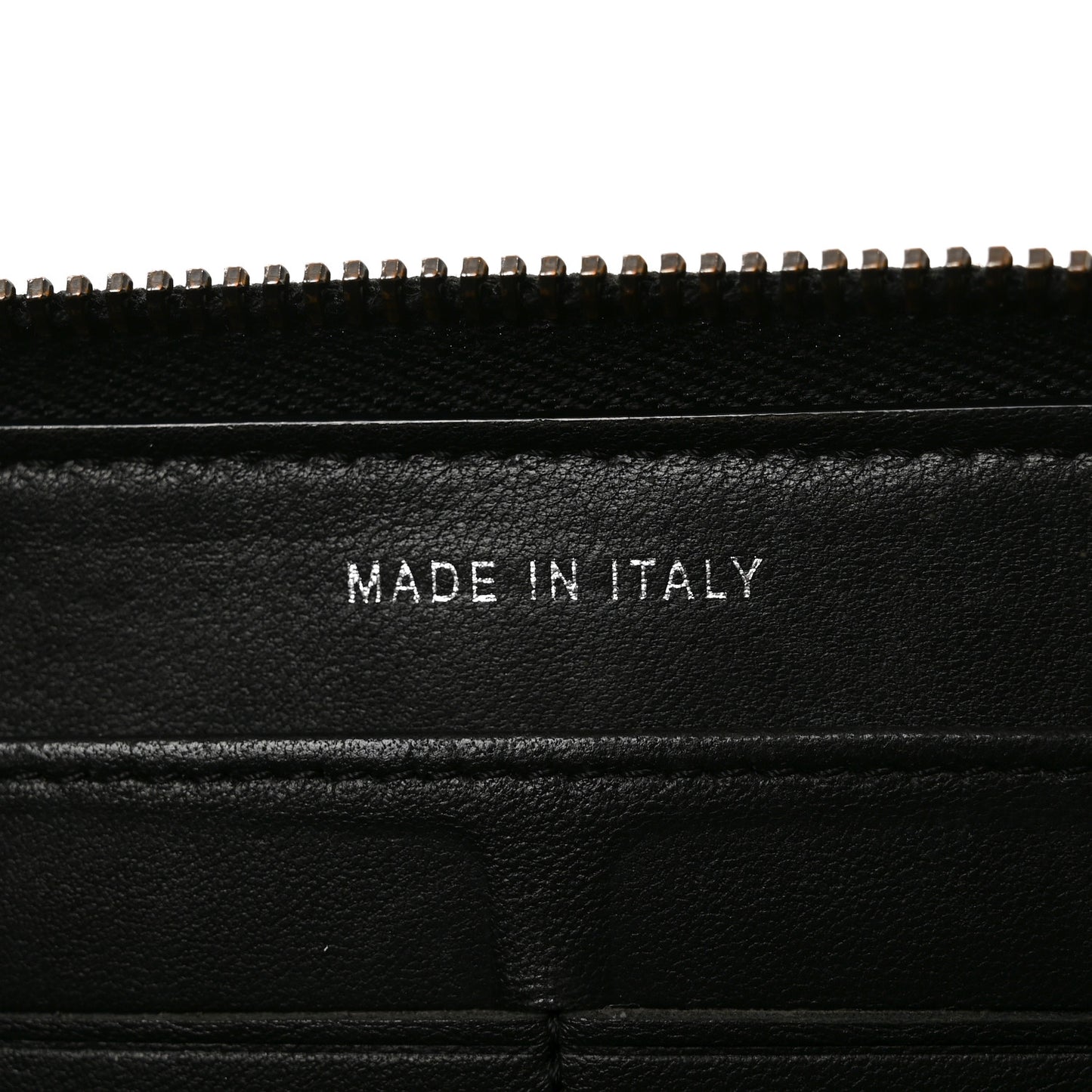 Glazed Calfskin Quilted Small Coco Boy Zip Around Wallet Black