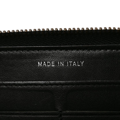 Chanel Glazed Calfskin Quilted Small Coco Boy Zip Around Wallet Black 7 of 8