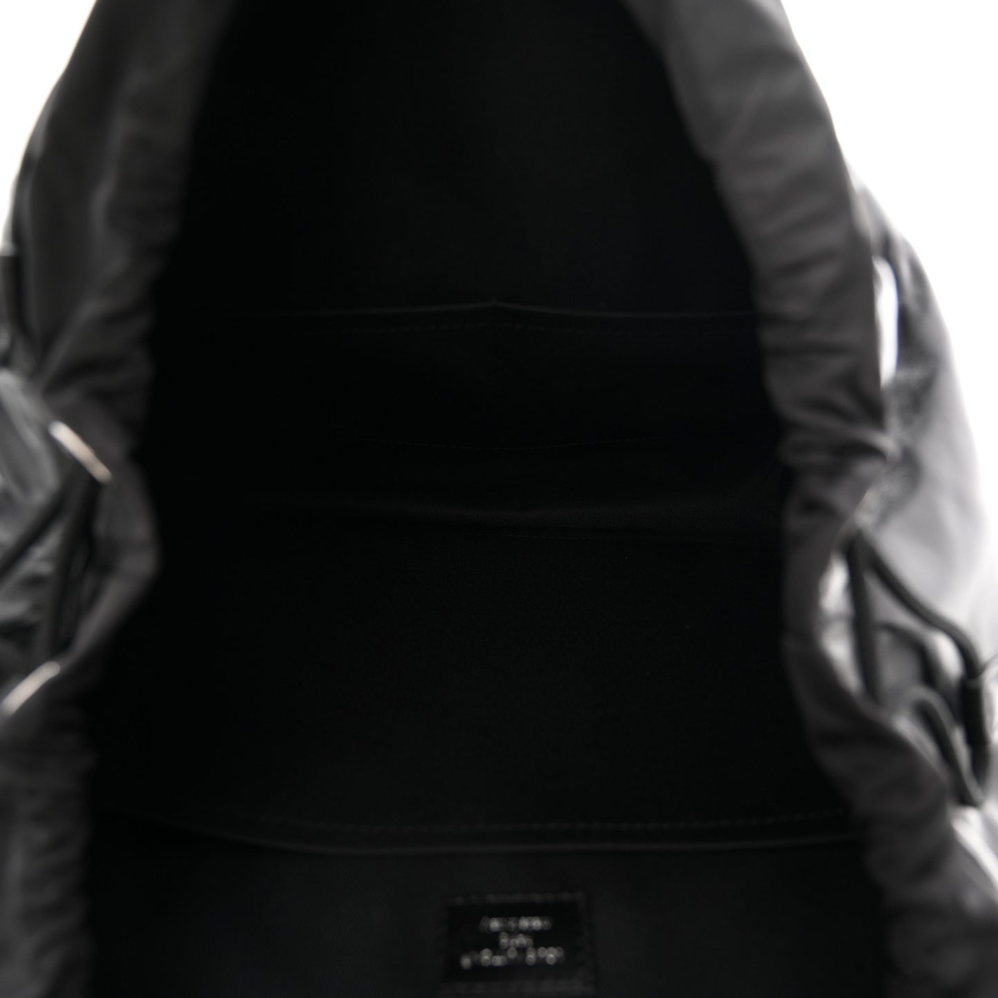 Shiny Calfskin Montsouris Cargo Backpack Black