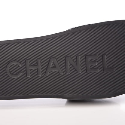 Chanel Lambskin Quilted CC Mules Sandals 37 Black 7 of 9