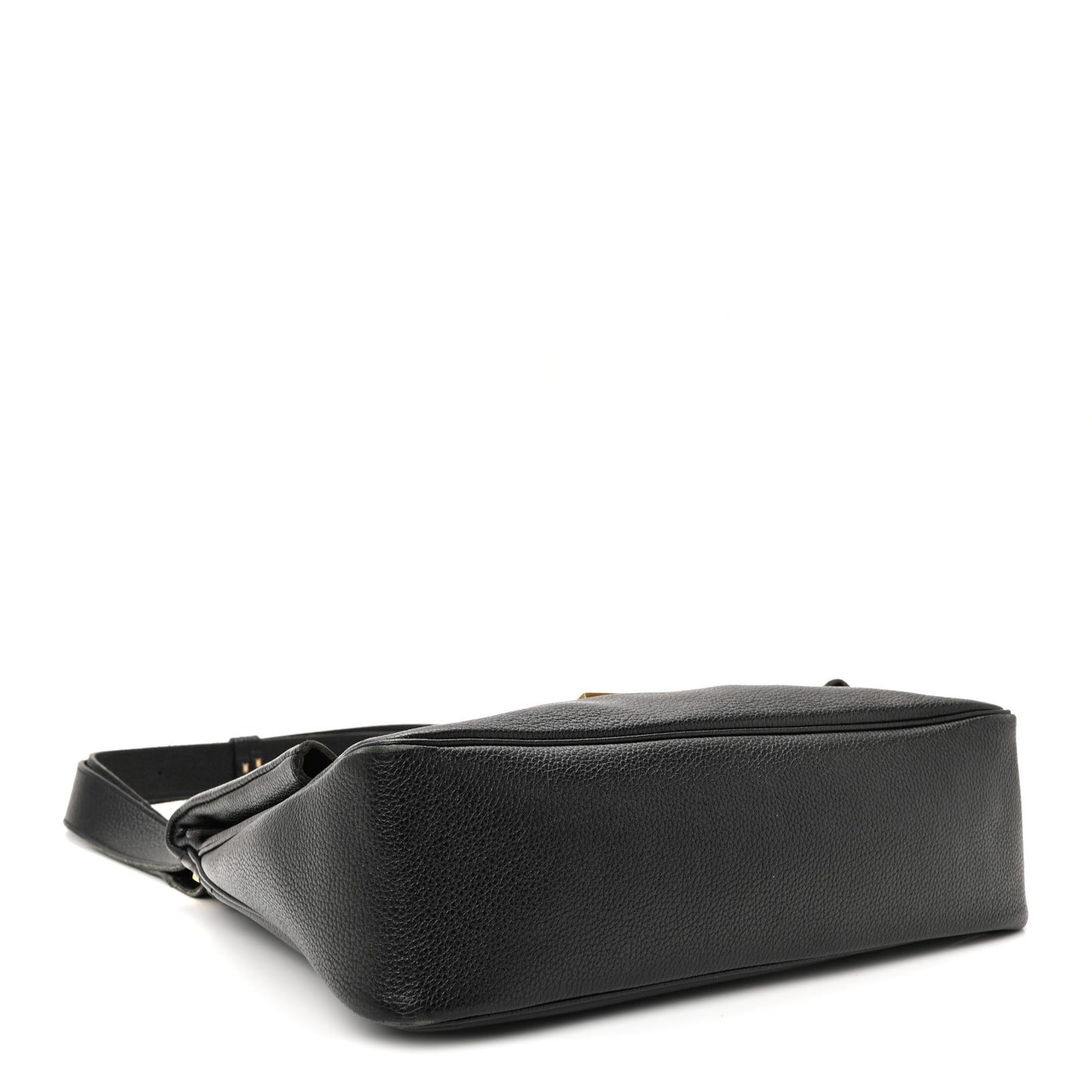Grained Calfskin Shoulder Bag Black