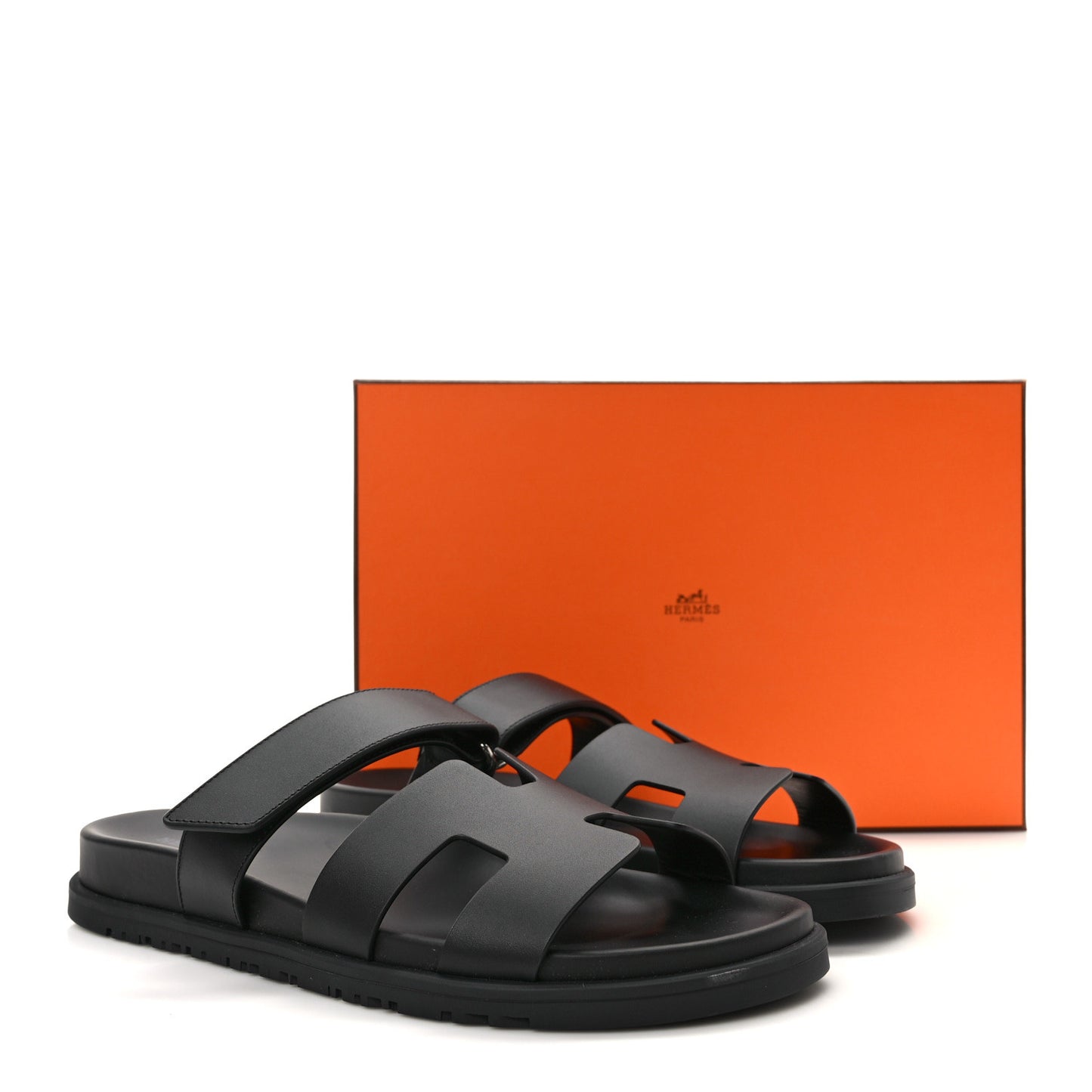 Calfskin Womens Chypre Sandals 40.5 Black